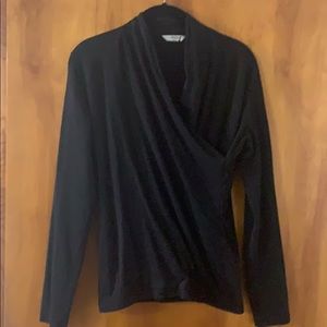 Liz Claiborne Black Wrap Shirt